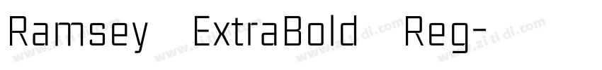 Ramsey ExtraBold Reg字体转换